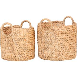 👉 Ronde mand mannen Passo Baskets - manden in waterhyacint, set van 2 5713917020256