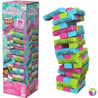 👉 Houten blok Gabby's Dollhouse Jumbling Tower Blokkentoren Spel met 48 Blokjes 778988460825