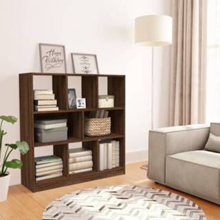 👉 Boekenkast hout 97,5x29,5x100 cm bewerkt bruineikenkleurig 8720845694111