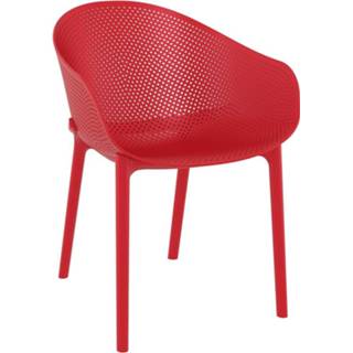 👉 Terrasstoel rood Siesta Sky Tuinstoel 8697443559336