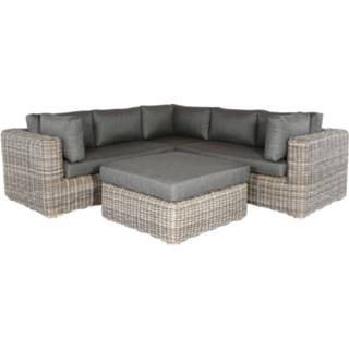 👉 Hoekbank grijs The Outsider Loungeset Wicker Cervo 8719699287334