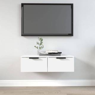 👉 Wandkast wit hout 68x30x20 cm bewerkt 8720287079477