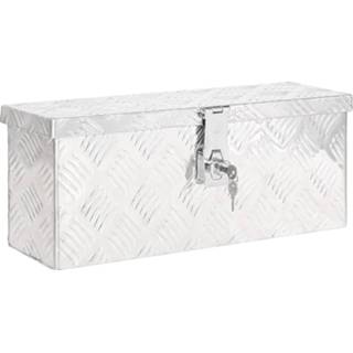 👉 Opbergbox zilverkleurig aluminium 50x20,5x15 cm 8720287132837