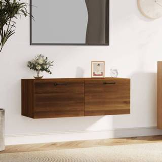 👉 Wandkast hout 100x36,5x35 cm bewerkt bruineikenkleurig 8720287087212