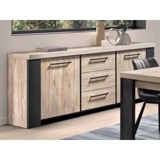 👉 Dressoir HERA 2 deuren en 3 lades strandeik/rotsgrijs 5400551371218 5400551399250 5400943173314