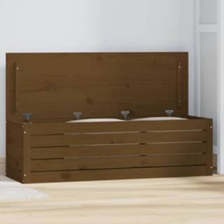 👉 Opbergbox grenenhout honingbruin 109x36,5x33 cm massief 8720845641528