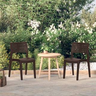 👉 Terrasstoel Tuinstoelen 2 st polypropeen mokkakleurig 8720286908051