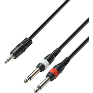 👉 Verloopkabel Adam Hall 3 Star YWPP 0600 1x mini-jack naar 2x mono jack 6m 4049521128677