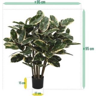 👉 Kunstplant groen kunststof DesignPlants: Elastica Robusta 100cm - 8718719440926