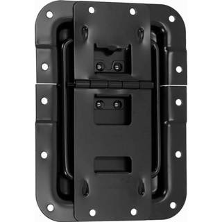 👉 Zwart groot Adam Hall 270836 BLK inbouw stopscharnier met verzet 4049521674389