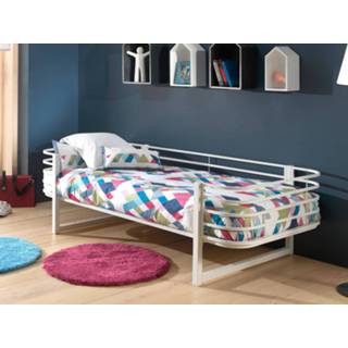 👉 Kinderbedje wit metaal kinderen Kinderbed in AUGUSTE 90x200 cm 5400943264494