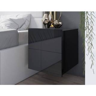 👉 Nachtkastje zwart CABALINA 2 lades zwart/hoogglans 5400943280159