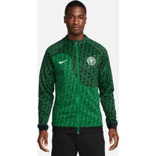 👉 Trainingsjack groen zwart m l XL s Nigeria Anthem 2022-2023 - Groen/