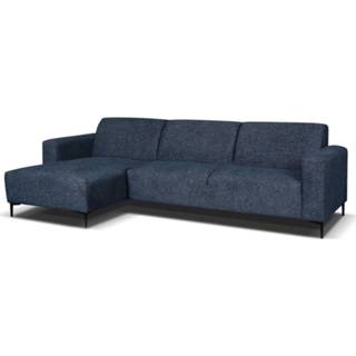 👉 Hoekbank blauw stof LAGOS 3 plaatsen met links 5400943265668