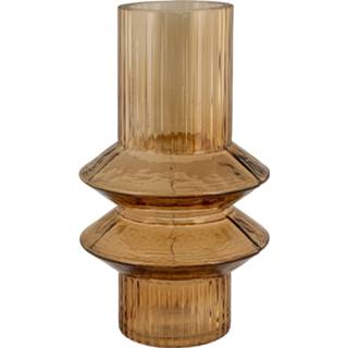 👉 Vaas glas - in amberbruin glas, 10x18 cm 5713917015726