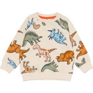 Sweater baby jongens ecru baby's katoen HEMA Dino (ecru)