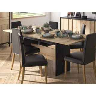 👉 Eettafel eik Verlengbare ESTELLE 160>205 cm helvezia 5400943257335