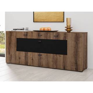 👉 Dressoir zwart eik KODI 3 deuren 2 lades klooster eik/zwart 5400943263237