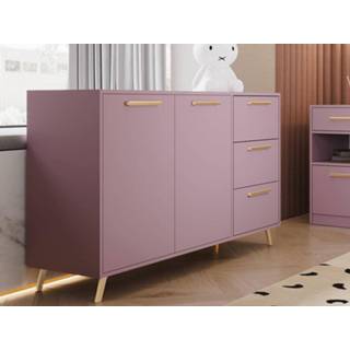 👉 Commode roze LILAS 2 deuren 3 lades pruim 5400943280050