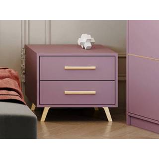 👉 Nachtkastje roze LILAS 2 lades pruim 5400943280142
