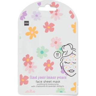👉 Gezichtsmasker unisex HEMA Sheet Bloemen 8720354585511