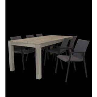 👉 Alberto tafel 220 x 92 teak met Tuinstoel Fubar