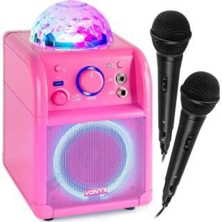 👉 Microfoon blauw Retourdeal - Vonyx SBS55P karaokeset met 2 microfoons, Bluetooth en