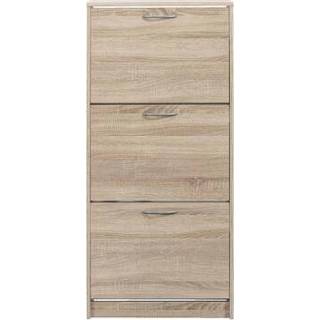 Schoenenkast spaanplaat bruin Mainz - eikenkleur 123,5x58x25 cm Leen Bakker 4260281751701