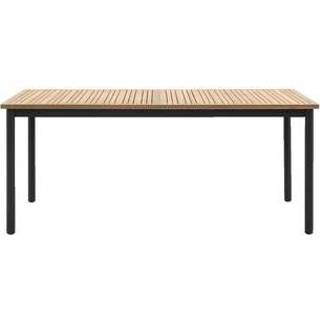 👉 Terrastafel Hout#Aluminium Grijs#Beige Le Sud dining tuintafel Pau - naturel 75x183-253x95 cm Leen Bakker 5705820379392