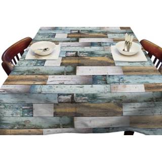 👉 Tafelkleed blauw Woody blue 140x250 cm 7141224665606