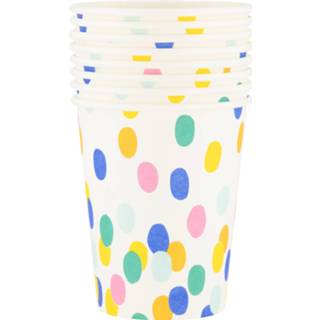 Beker karton papier unisex HEMA Bekers Confetti 250ml - 8 Stuks 8718537659005