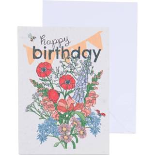 👉 Wens kaart unisex HEMA Wenskaart Met Bloemenzaad - Happy Birthday 8720354293591