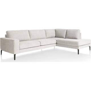 👉 Hoekbank grijs Santo 3-zits + ottomane rechts