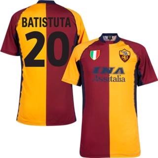 👉 Voetbalshirt s XL m XXL l oranje AS Roma Retro 2001-2002 + Batistuta 20 - 5059067774893 5059067774923 5059067774909 5059067775166 5059067774916