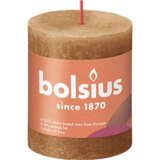 👉 Bruin Bolsius shine rustiekkaars 80/68 spice brown 8717847148957