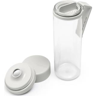 👉 Waterfles grijs Brabantia Make & Take met zeef 0,5 liter light grey 8710755202421