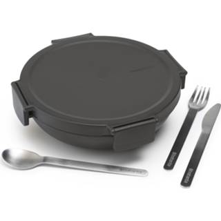 👉 Grijs kunststof Brabantia Make & Take lunchkom 1 liter, dark grey 8710755206009