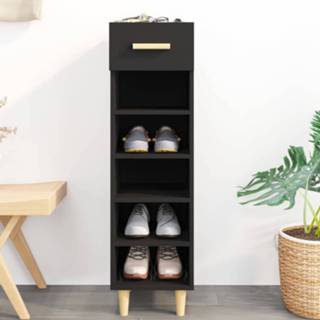👉 Schoenenkast zwart hout 30x35x105 cm bewerkt 8720287083030