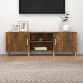 👉 Hout Tv-meubel 150x30x50 cm bewerkt gerookt eikenkleurig 8720287086086