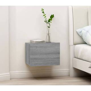 👉 Nachtkastje grijs hout eiken Nachtkastjes 2 st 40x30x30 cm bewerkt sonoma 8720286976197