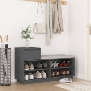 👉 Schoenenkast grenenhout 110x34x61 cm massief honingbruin 8720845580957