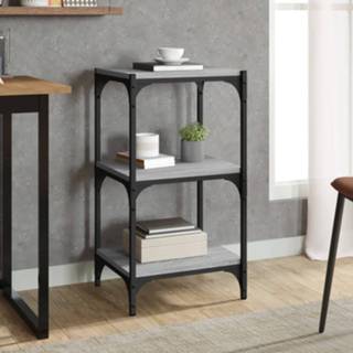 👉 Boekenkast hout staal eiken 40x33x70,5 cm bewerkt en Sonoma 8720287196907