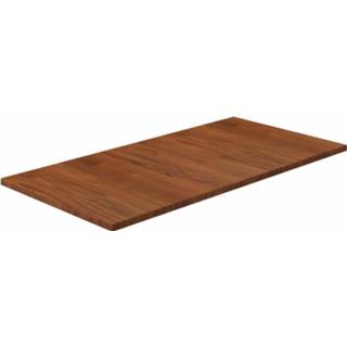 Wastafelblad bruin hout 80x40x1,5 cm behandeld massief donkerbruin 8720286930175