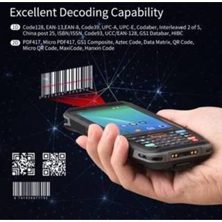 👉 Barcode scanner Handheld POS Android 10.0 PDA Terminal 1D/2D/QR with Charge Base