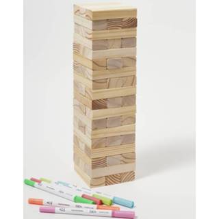 👉 Stift Games Wooden Jenga met Stiften Majorelle 9339296059005