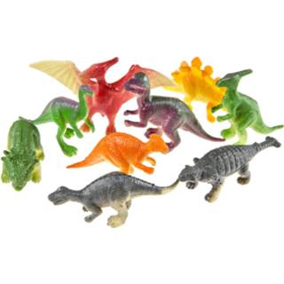 👉 Dinosaurus plastic kinderen speelgoed set - voor 12x stuks