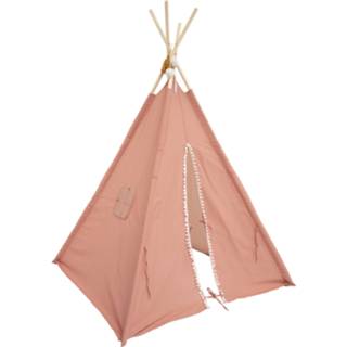 👉 Speeltent roze kinderen Atmosphera Tipi voor - 120 x 160 cm zalm wigwam