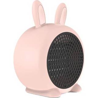 👉 Space heater roze small Mini Rabbit Design Portable 800W Electric Tip-Over Switch and Overheat Protection Sensor Low High Grade Usded in Room Office Working Desk Kitchen Den Pink UK