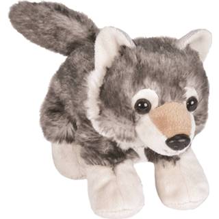 👉 Pluche dier kinderen dieren knuffels Wolf van 18 cm