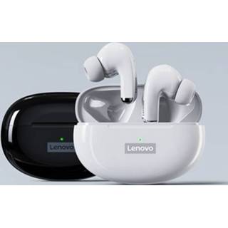 👉 Earphone wit 2 Pcs Lenovo LP5 Wireless In-ear Headset with Mic (Silver+ White)